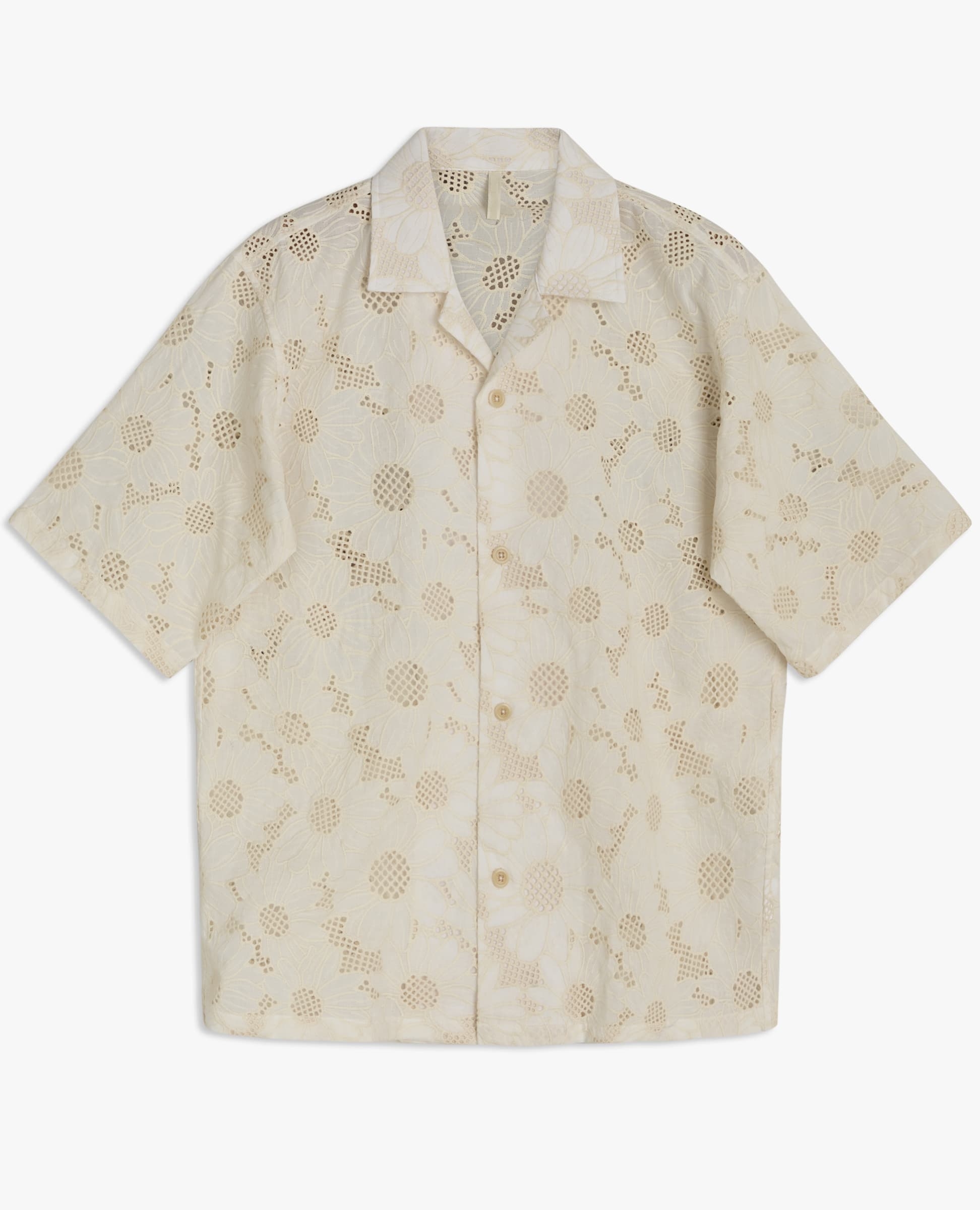 SUNFLOWER, CAYO SS SHIRT I RÅHVID