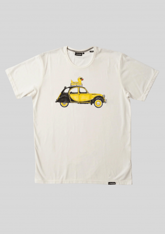 LakorTshirtRubberduckOnWheelsStarWhite-20