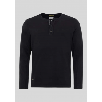 Camel Active, T-shirt, LS Henley, Black 