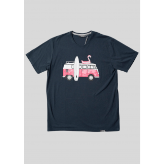 Lakor, T-shirt, Pink Van, Navy 