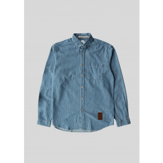 Lakor, Skjorte, Organic Denim Shirt, Medium Blue