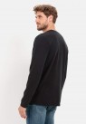 Camel Active, T-shirt, LS Henley, Black 