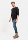 Camel Active, T-shirt, LS Henley, Black 