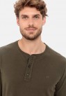 Camel Active, T-shirt, LS Henley, Army 