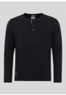 Camel Active, T-shirt, LS Henley, Black 