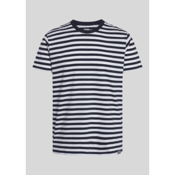 Mads Nørgaard, T-shirt, Thor Midi Organic Tee, Navy-White