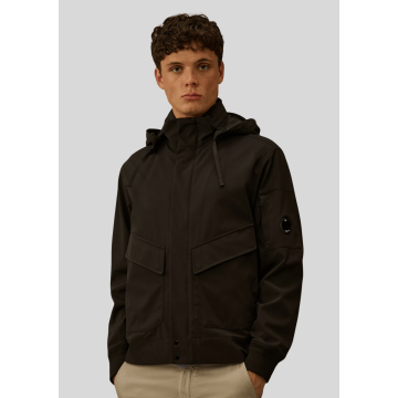C.P. Company, Overtøj, Shell-R Hooded Lens Jacket, Black