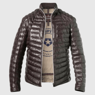 Milestone, Overtøj, Malik Leather Jacket, Dark Brown 