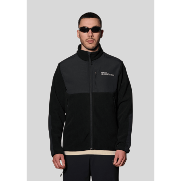 Halo, Overtøj, Blocked Zip Fleece Jacket, Black
