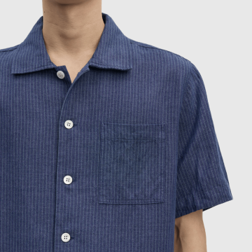 Another Aspect, Skjorte SS, Another Shirt 2.0, Indigo Stripe