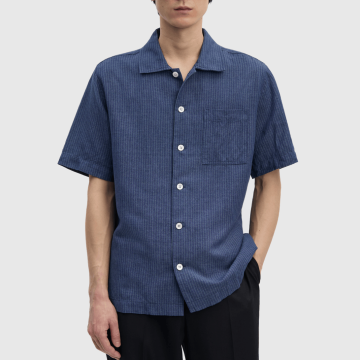 Another Aspect, Skjorte SS, Another Shirt 2.0, Indigo Stripe
