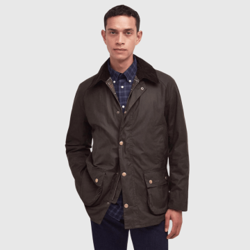 Barbour, Overtøj, Wax Ashby Jacket, Green