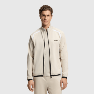 Boss, Sweatzip, Spin Zip Sweatshirt, Natural 