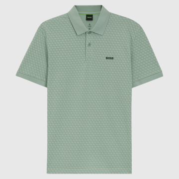 Boss, Polo, Goc Chip Pattern, Light Green