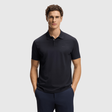 Boss, Polo, Goc Chip Pattern, Dark Blue 