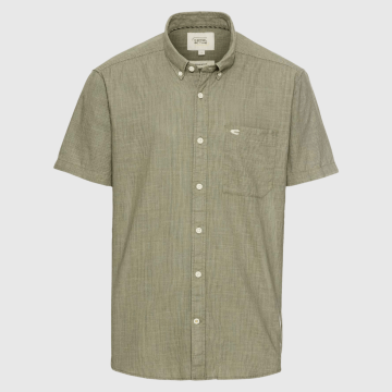Camel Active, Skjorte SS, Light Striped Shirt, Green 