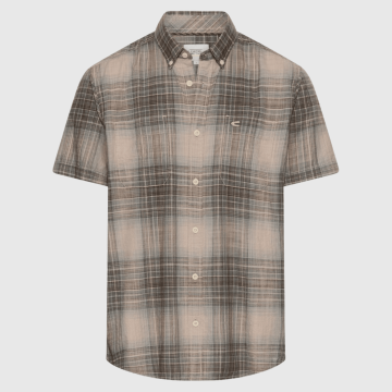 Camel Active, Skjorte SS, Cotton Check, Light Brown 