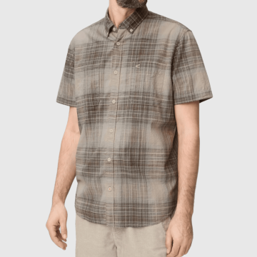 Camel Active, Skjorte SS, Cotton Check, Light Brown 