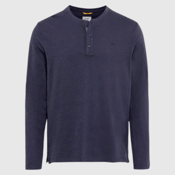 Camel Active, T-shirt, LS Lightweight Henley, Navy 