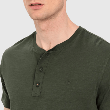 Camel Active, T-shirt, Henley, Green