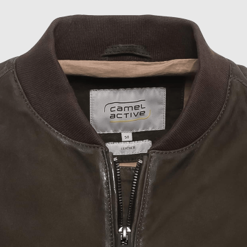 Camel Active, Overtøj, Leather Bomber, Brown