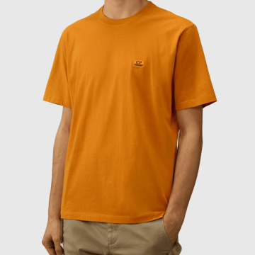 C.P. Company, T-shirt, 30/1 Patch C.P Logo, Desert Sun
