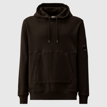 C.P. Company, Sweathoodie, Fleece Raised Hooded Lens, Black