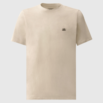 C.P. Company, T-shirt, 30/1 Patch C.P Logo, Gauze White