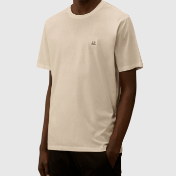 C.P. Company, T-shirt, 30/1 Patch C.P Logo, Gauze White