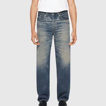 Edwin, Jeans, Loose Kaihara Indigo Lightweight Red Selvage, Blue - Dark Used 