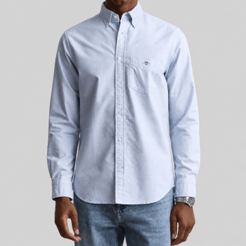 Gant, Skjorte, Regular Classic Oxford Shirt, Light Blue 