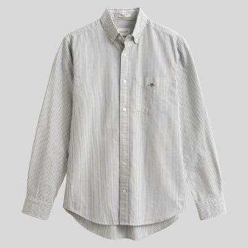 Gant, Skjorte, Regular Banker Stripe Oxford Shirt, Persian Blue 