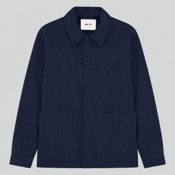 NN07, Overshirt, Blaze Seersucker, Navy