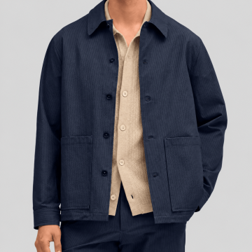NN07, Overshirt, Blaze Seersucker, Navy