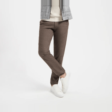 North84, Bukser, Chino Wool Look, Brown
