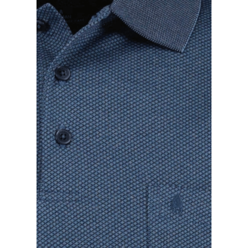 Ragman, Polo, Microfiber Fishnet, Navy
