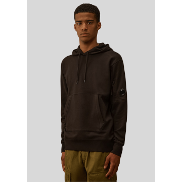 C.P. Company, Sweathoodie, Fleece Raised Hooded Lens, Black