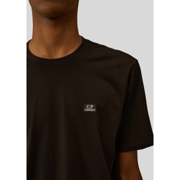 C.P. Company, T-shirt, 30/1 Patch C.P Logo, Black 