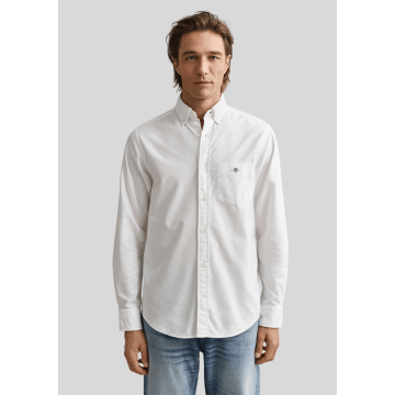 Gant, Skjorte, Regular Classic Oxford Shirt, White
