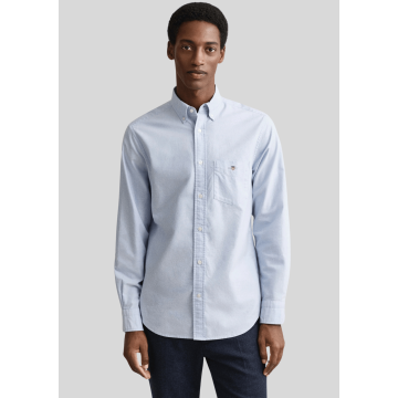 Gant, Skjorte, Regular Classic Oxford Shirt, Light Blue 